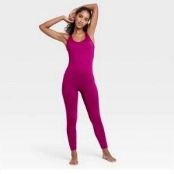 J.Dow Fitness magenta sleeveless jumpsuit sz XXL - Picture 1 of 13